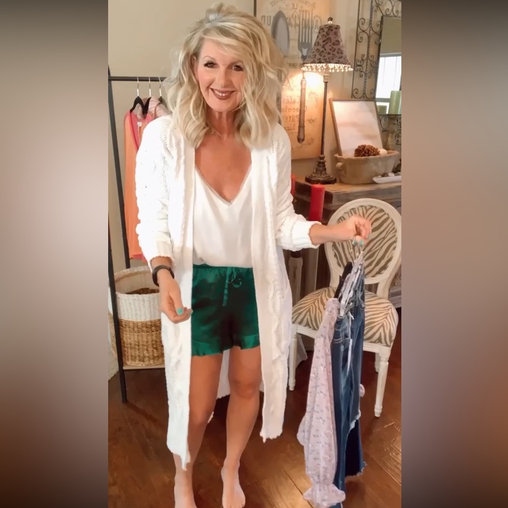 100% Silk Ruffle PJ Shorts - Picture 7 of 15